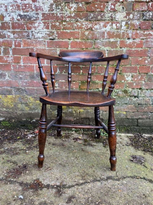 ANTIQUE SMOKERS BOW CHAIR - ADDITIONAL PHOTO 2