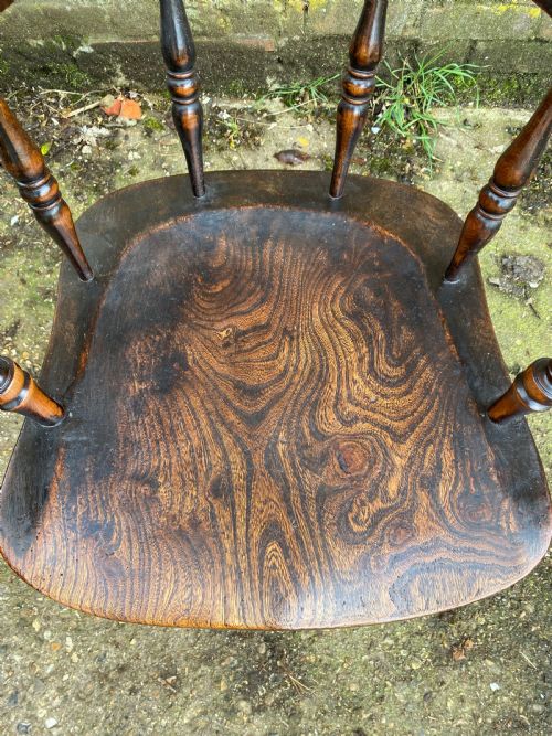ANTIQUE SMOKERS BOW CHAIR - ADDITIONAL PHOTO 5
