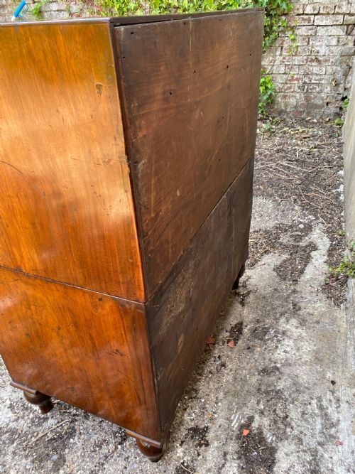 ANTIQUE CAMPAIGN CHEST OF DRAWERS - ADDITIONAL PHOTO 6