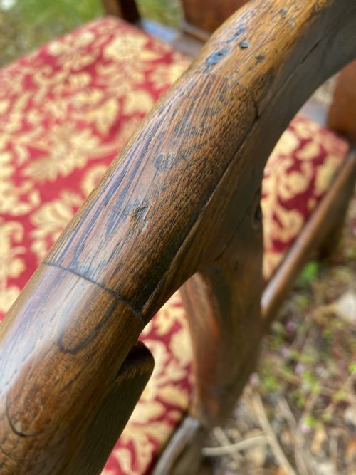 QUEEN ANNE OAK ARMCHAIR - ADDITIONAL PHOTO 8
