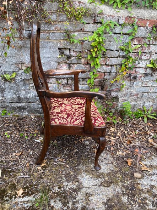 QUEEN ANNE OAK ARMCHAIR - ADDITIONAL PHOTO 10
