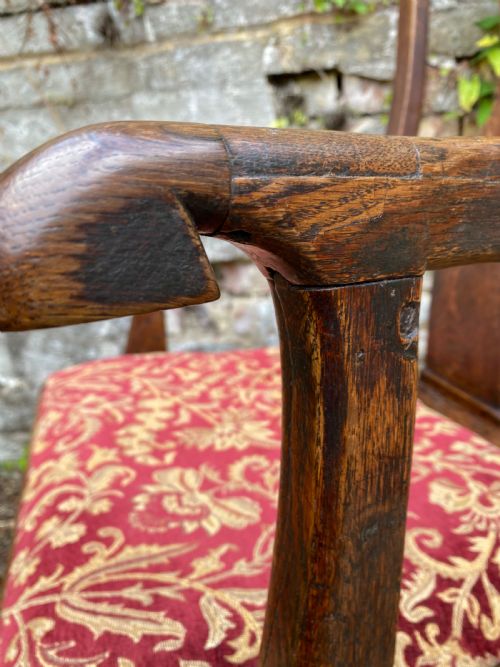 QUEEN ANNE OAK ARMCHAIR - ADDITIONAL PHOTO 12