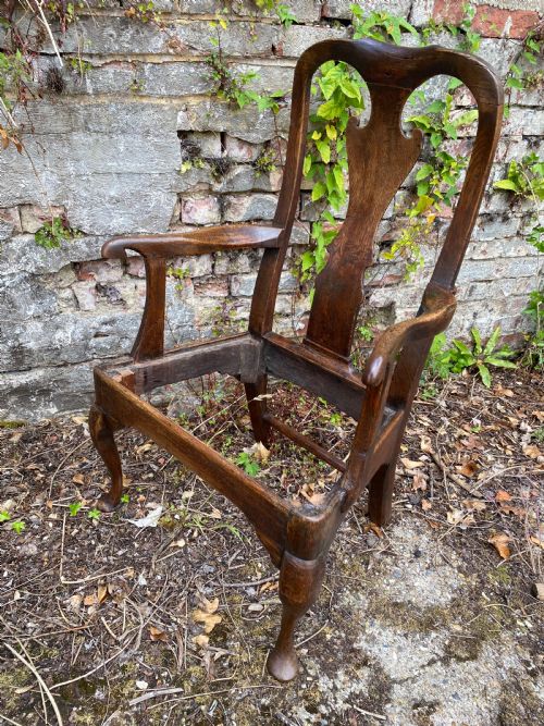 QUEEN ANNE OAK ARMCHAIR - ADDITIONAL PHOTO 16