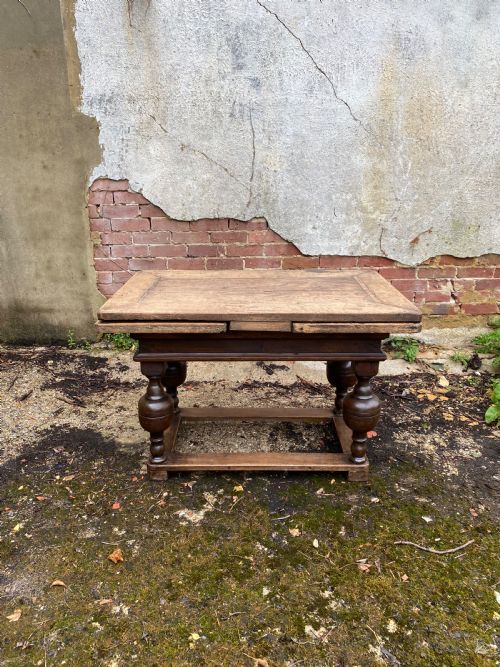 ANTIQUE OAK DRAW LEAF TABLE - ADDITIONAL PHOTO 11