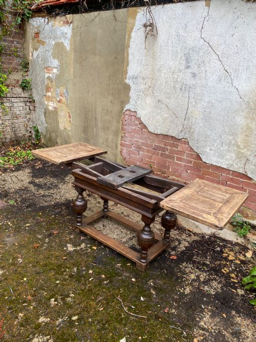 ANTIQUE OAK DRAW LEAF TABLE - ADDITIONAL PHOTO 15