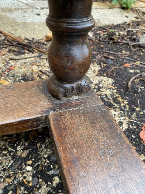 ANTIQUE OAK DRAW LEAF TABLE - ADDITIONAL PHOTO 17