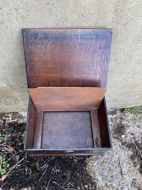 EARLY OAK BOX STAND - ADDITIONAL PHOTO 10