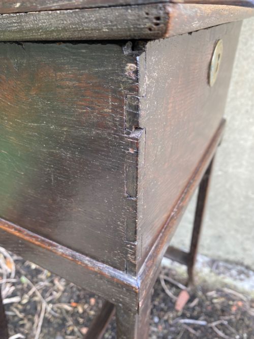 EARLY OAK BOX STAND - ADDITIONAL PHOTO 11