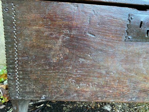 EARLY OAK COFFER - ADDITIONAL PHOTO 4