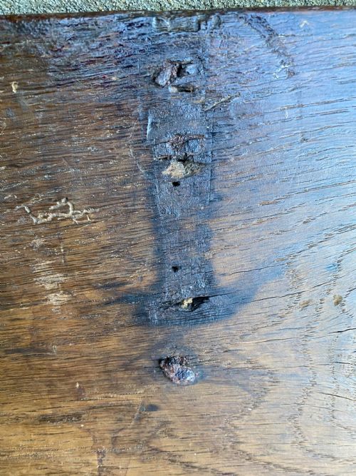 EARLY OAK COFFER - ADDITIONAL PHOTO 11