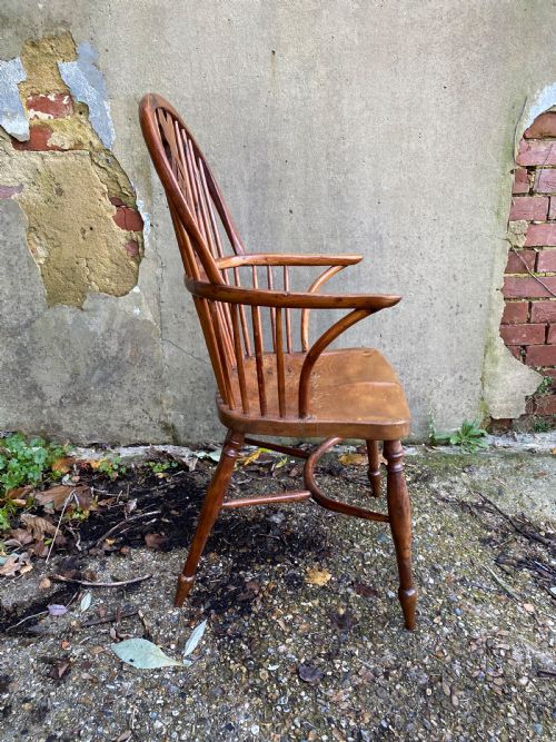 ANTIQUE YEW WOOD WINDSOR CHAIR - ADDITIONAL PHOTO 17