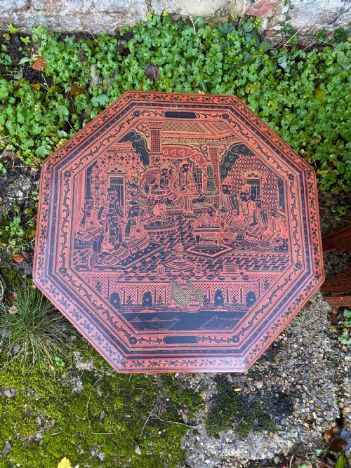ANTIQUE BURMESE TEA TABLE - ADDITIONAL PHOTO 2