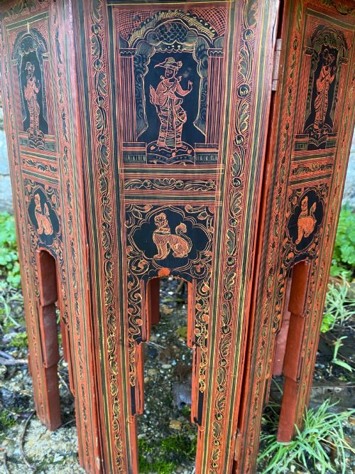 ANTIQUE BURMESE TEA TABLE - ADDITIONAL PHOTO 4