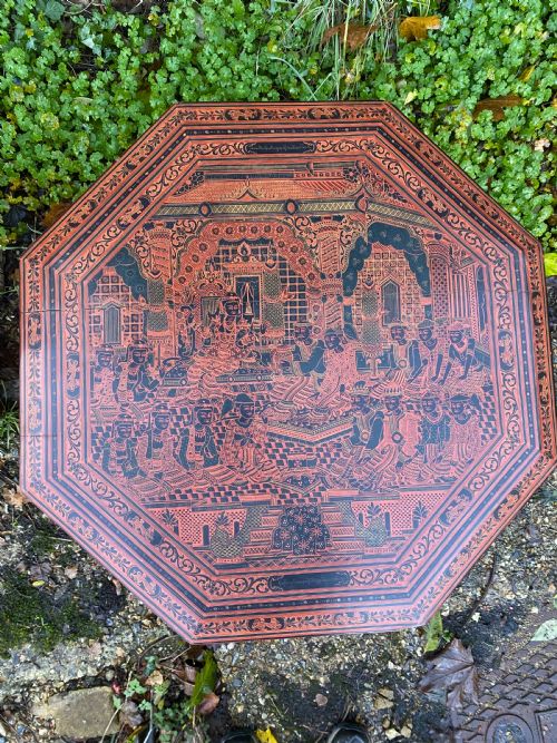ANTIQUE BURMESE TEA TABLE - ADDITIONAL PHOTO 2