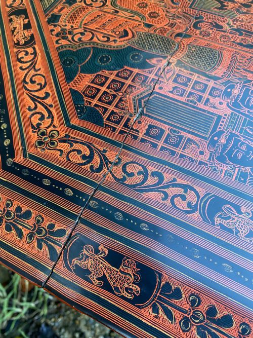 ANTIQUE BURMESE TEA TABLE - ADDITIONAL PHOTO 7