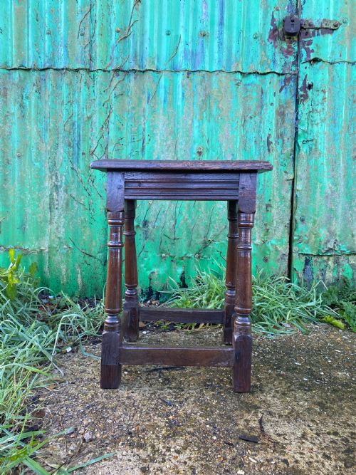ANTIQUE JOINT STOOL - ADDITIONAL PHOTO 1