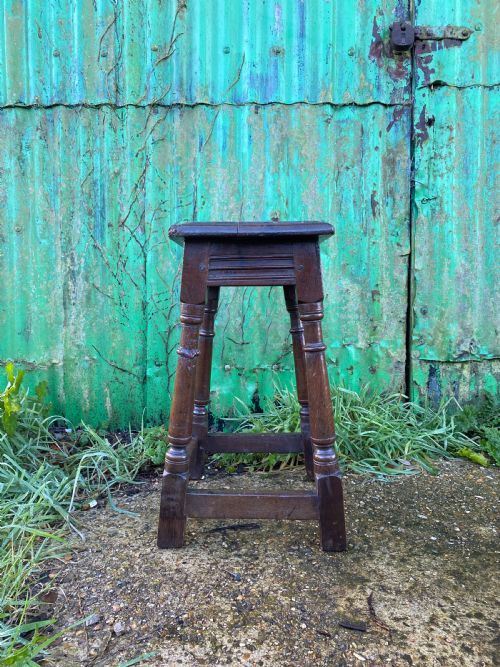 ANTIQUE JOINT STOOL - ADDITIONAL PHOTO 2