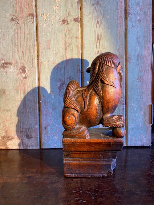 ANTIQUE WOODEN DOG OF FO - ADDITIONAL PHOTO 6
