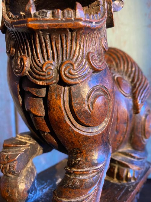 ANTIQUE WOODEN DOG OF FO - ADDITIONAL PHOTO 11