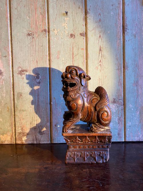 ANTIQUE WOODEN DOG OF FO - ADDITIONAL PHOTO 13
