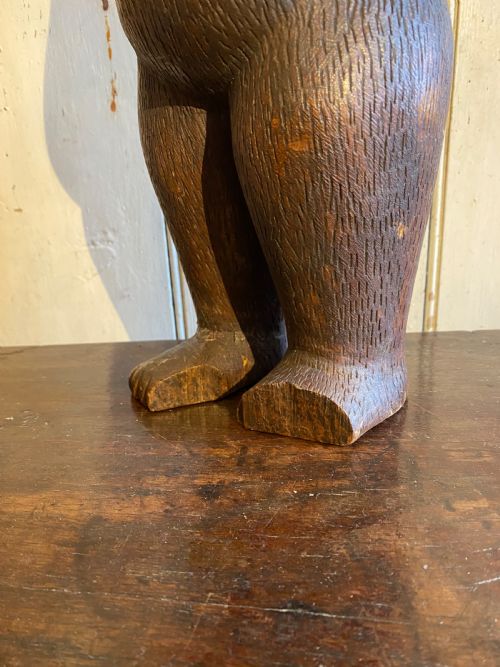 ANTIQUE CARVED WOOD BEAR BLACK FOREST - ADDITIONAL PHOTO 8