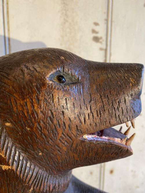 ANTIQUE CARVED WOOD BEAR BLACK FOREST - ADDITIONAL PHOTO 18