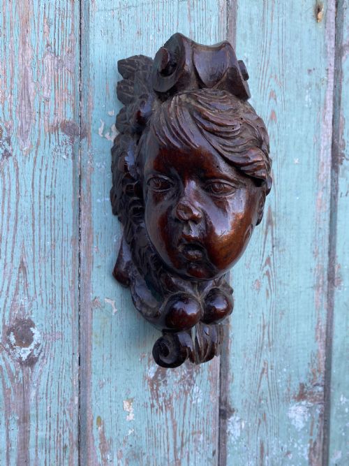 EARLY CARVED CHERUB - ADDITIONAL PHOTO 11