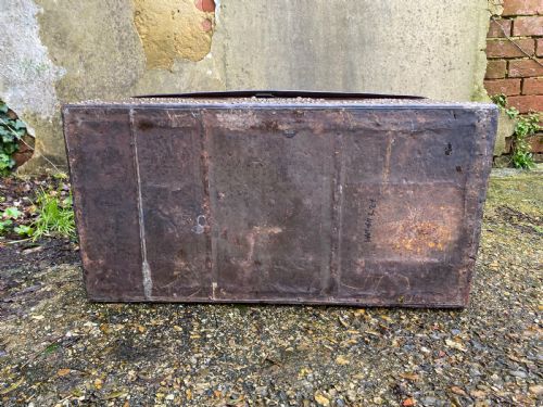 ANTIQUE LEATHER BOUND CHEST - ADDITIONAL PHOTO 22
