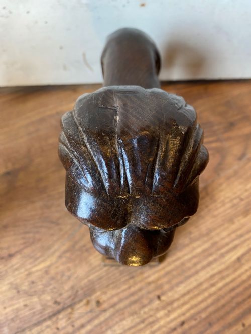 A PAIR OF CARVED OAK LIONS - ADDITIONAL PHOTO 14