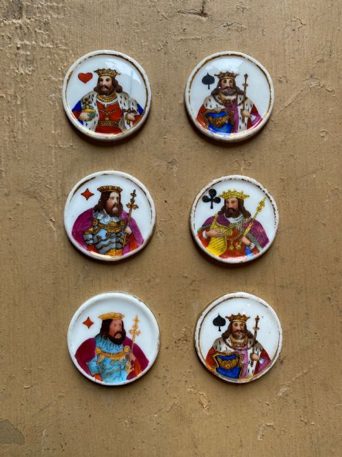 19TH CENTURY CERAMIC GAMING TOKENS - ADDITIONAL PHOTO 1