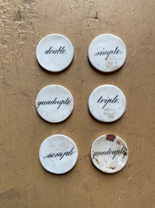 19TH CENTURY CERAMIC GAMING TOKENS - ADDITIONAL PHOTO 2