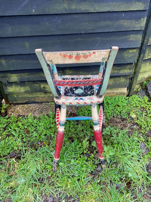AN ANTIQUE BARGEWORK CHILDS CHAIR - ADDITIONAL PHOTO 16