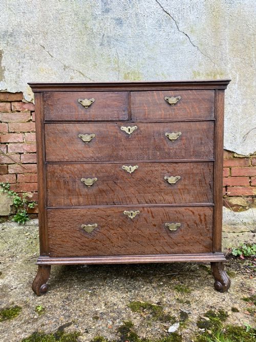EARLY OAK CHEST OF DRAWERS - ADDITIONAL PHOTO 4