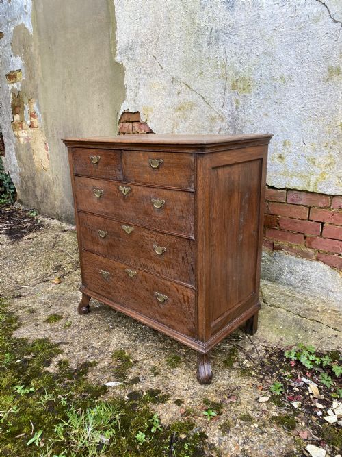 EARLY OAK CHEST OF DRAWERS - ADDITIONAL PHOTO 9