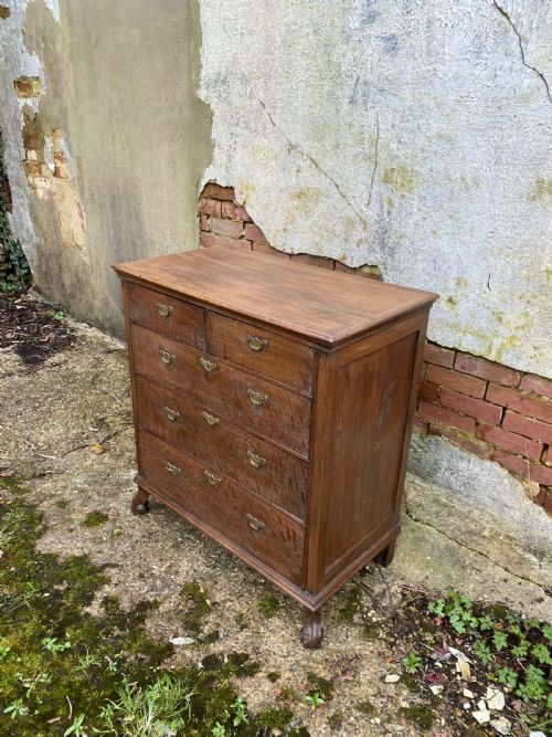 EARLY OAK CHEST OF DRAWERS - ADDITIONAL PHOTO 10