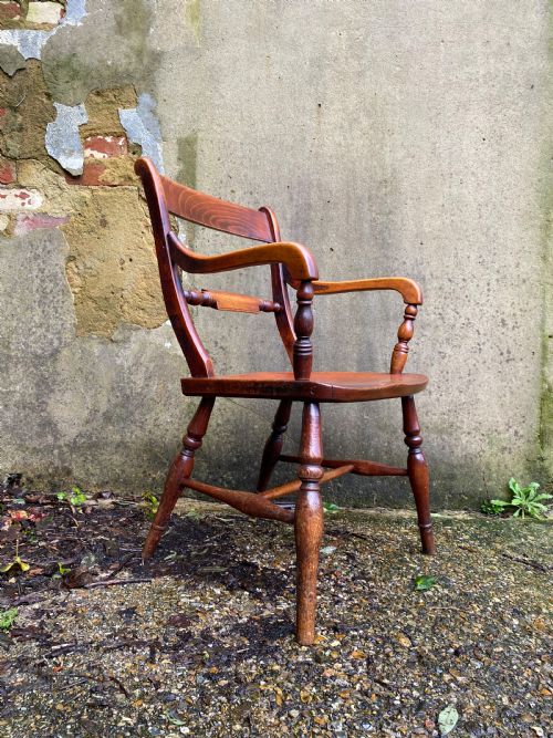 antique oxford arm chair - CATEGORY: ANTIQUE CHAIRS - DATED 19TH CENTURY