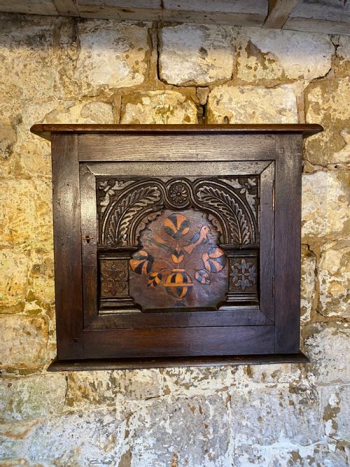 early oak wall cupboard - CATEGORY: ANTIQUE CUPBOARDS - DATED EDWARDIAN