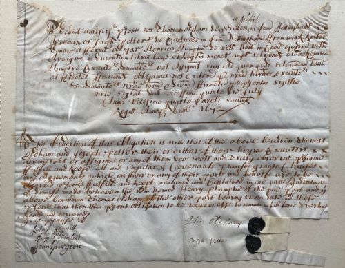17TH CENTURY LEGAL DOCUMENT - ADDITIONAL PHOTO 2