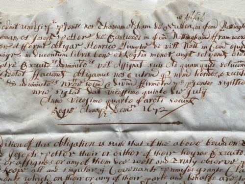 17TH CENTURY LEGAL DOCUMENT - ADDITIONAL PHOTO 4