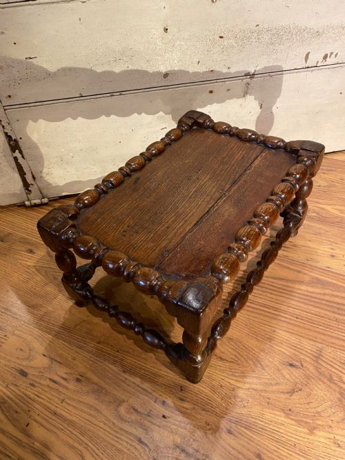 EARLY OAK JOINT STOOL - ADDITIONAL PHOTO 9