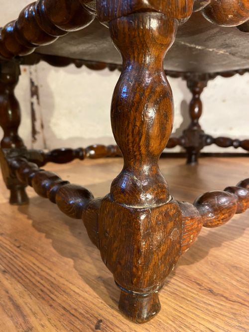 EARLY OAK JOINT STOOL - ADDITIONAL PHOTO 11
