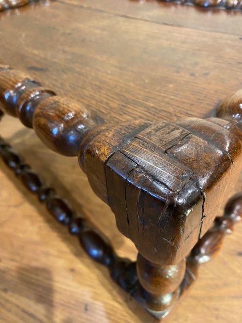 EARLY OAK JOINT STOOL - ADDITIONAL PHOTO 13