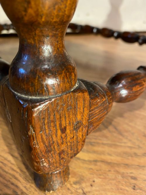 EARLY OAK JOINT STOOL - ADDITIONAL PHOTO 14