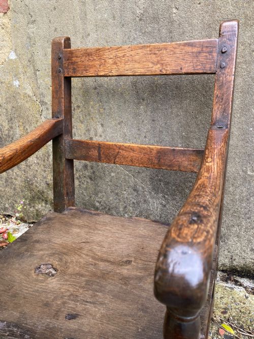 EARLY OAK CHILDS CHAIR - ADDITIONAL PHOTO 5