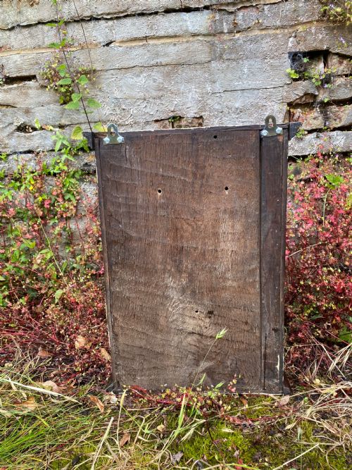 AN EARLY OAK SPICE WALL CUPBOARD - ADDITIONAL PHOTO 20