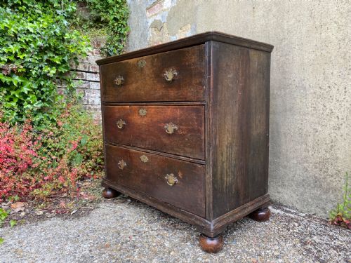 EARLY OAK CHEST OF DRAWERS - ADDITIONAL PHOTO 6