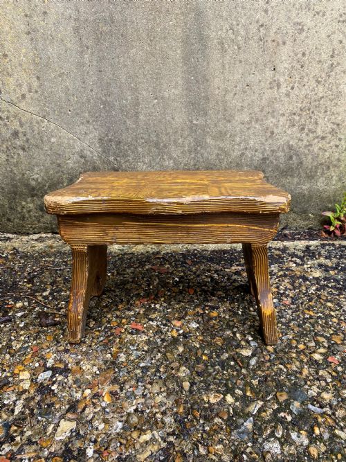ANTIQUE BOARDED STOOL - ADDITIONAL PHOTO 4