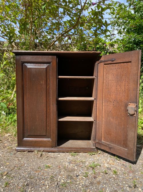 EARLY OAK FOOD CUPBOARD - ADDITIONAL PHOTO 11