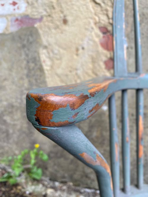ANTIQUE PAINTED WINDSOR CHAIR - ADDITIONAL PHOTO 9