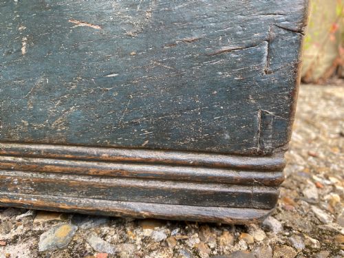 EARLY OAK PAINTED BOX - ADDITIONAL PHOTO 6